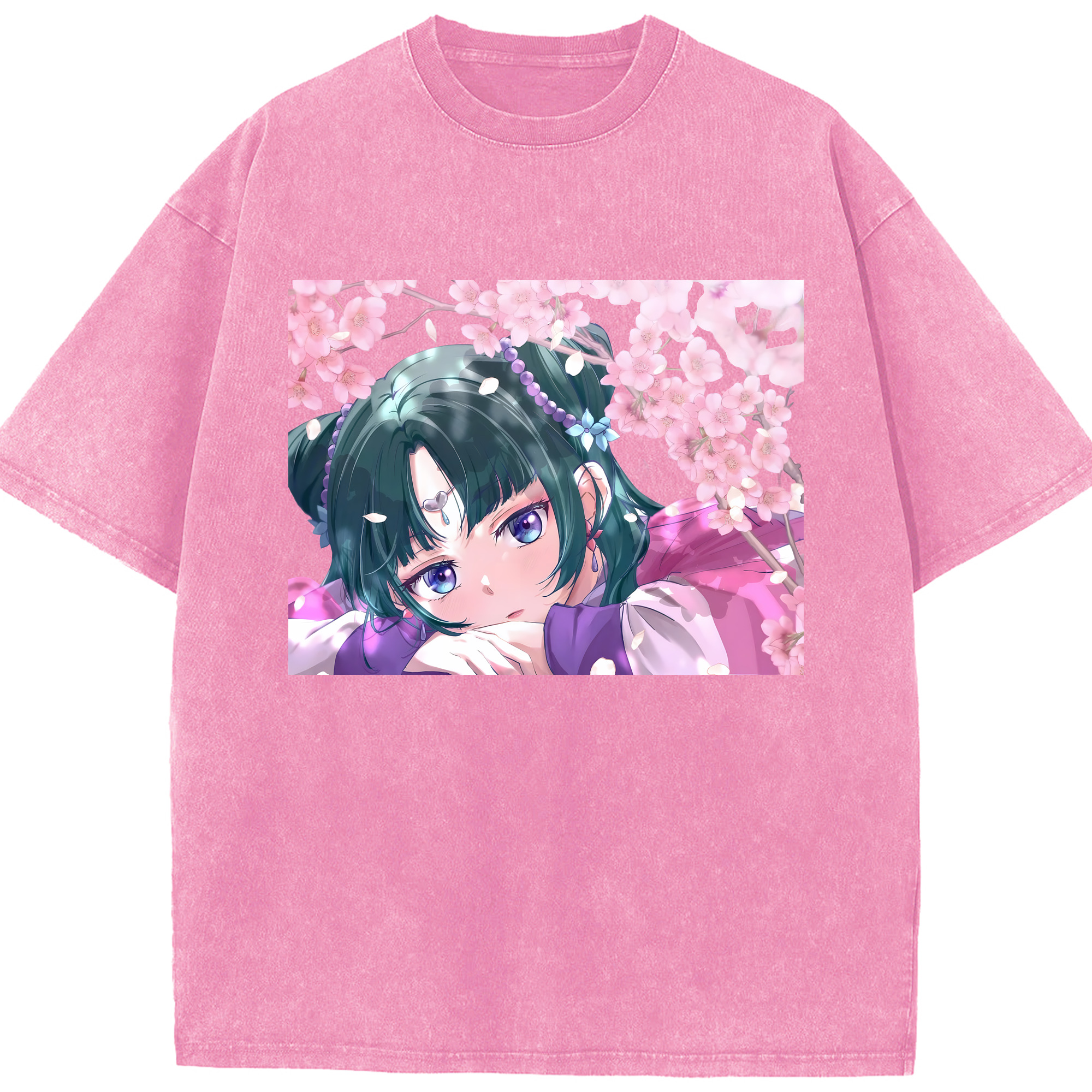 （画像用） 薬屋のひとりごと The Apothecary Diaries 綿100% ヴィンテージ風 半袖Tシャツ（フロントプリント）